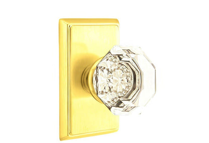 Emtek 8521OTUS Old Town Crystal Knob Dummy Pair With Rectangular Rose.