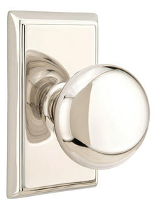 Emtek 8521PUS Providence Knob Dummy Pair With Rectangular Rose