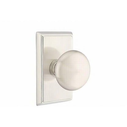 Emtek 8521PUS Providence Knob Dummy Pair With Rectangular Rose