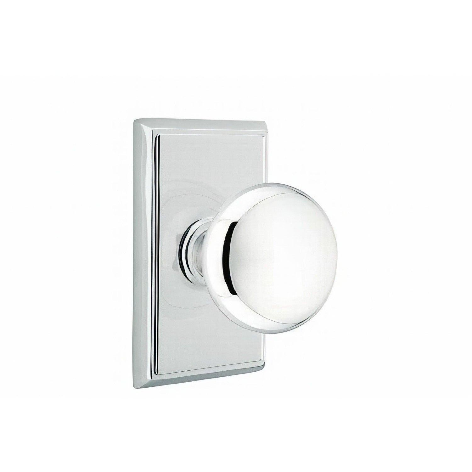 Emtek 8521PUS Providence Knob Dummy Pair With Rectangular Rose
