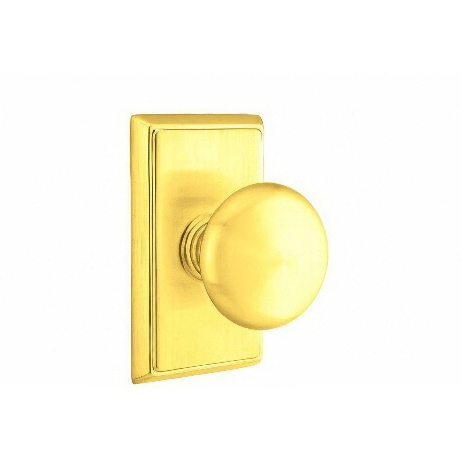 Emtek 8521PUS Providence Knob Dummy Pair With Rectangular Rose.