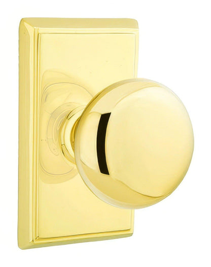 Emtek 8521PUS Providence Knob Dummy Pair With Rectangular Rose