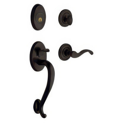 Baldwin 85315.LDBL Left Hand Logan Double Cylinder Handleset