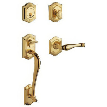 Baldwin 85327.LFD Left Hand Bethpage Full Dummy Double Cylinder Handleset.