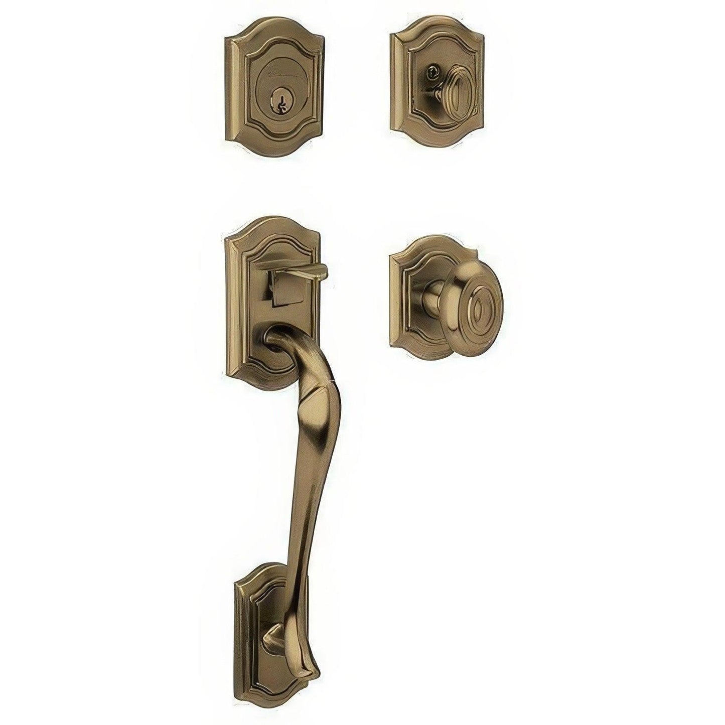 Baldwin 85327.FD Bethpage Dummy Set Solid Brass Double Cylinder Handleset.