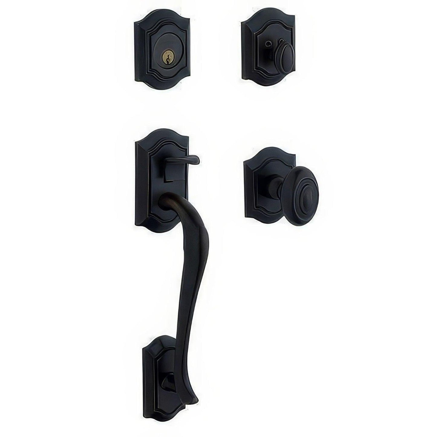 Baldwin 85327.FD Bethpage Dummy Set Solid Brass Double Cylinder Handleset.