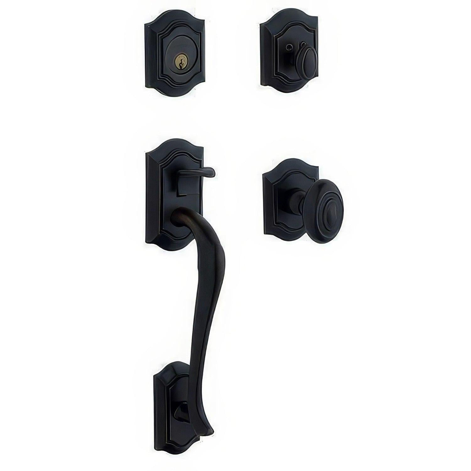 Baldwin 85327.FD Bethpage Dummy Set Solid Brass Double Cylinder Handleset.
