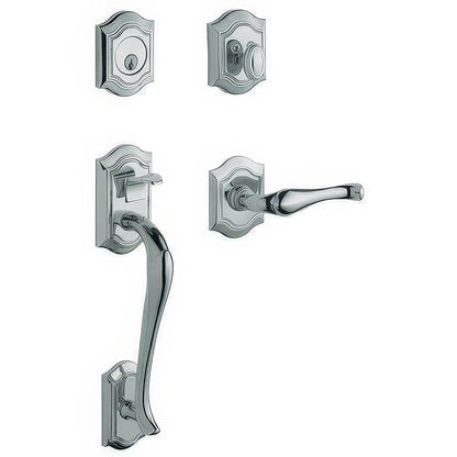 Baldwin 85327.RFD Right Hand Bethpage Full Dummy Double Cylinder Handleset.