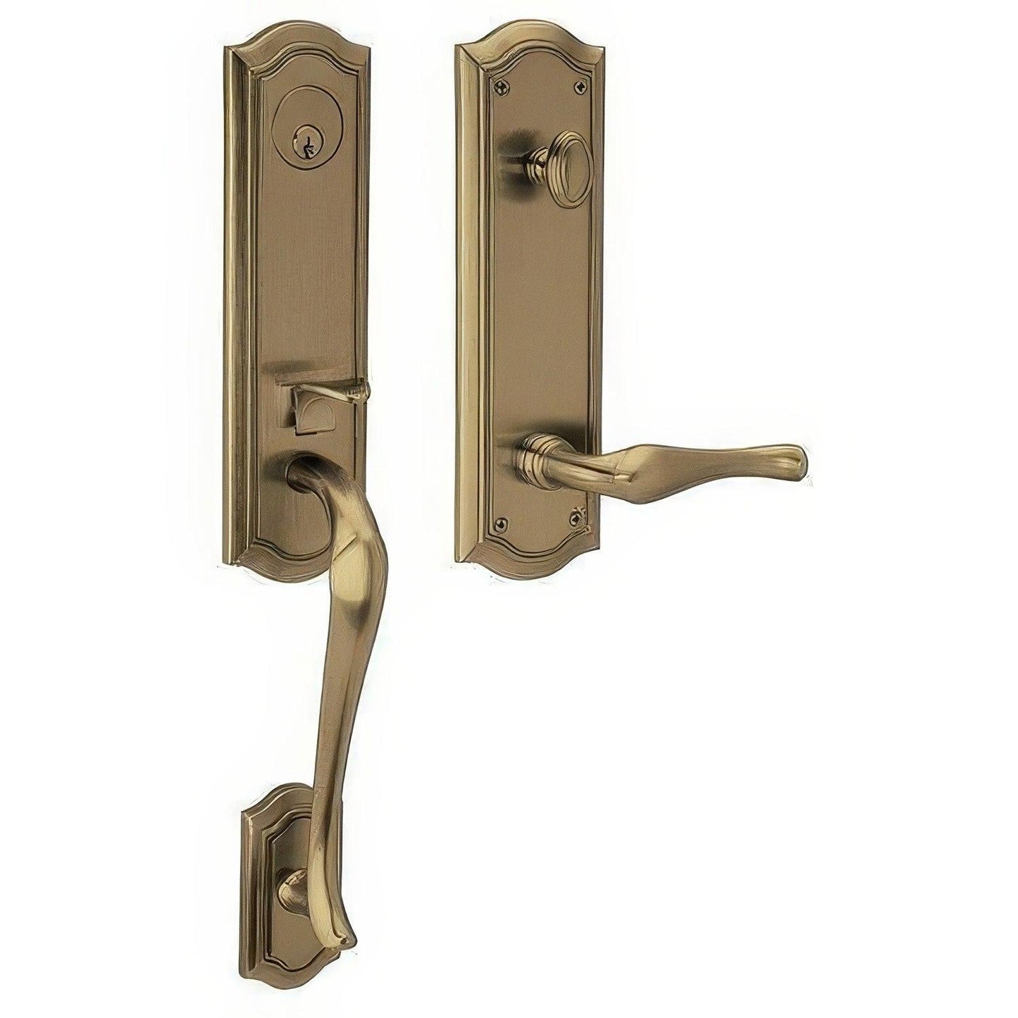 Baldwin 85337.LENT Left Hand Bethpage Escutcheon Single Cylinder Handleset.