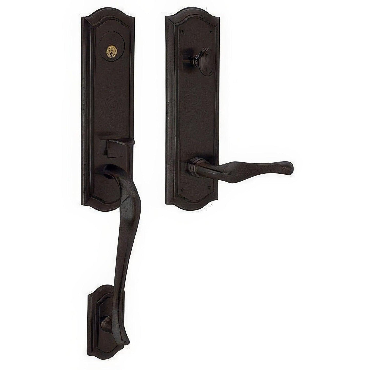 Baldwin 85337.RENT Right Hand Bethpage Escutcheon Single Cylinder Handleset