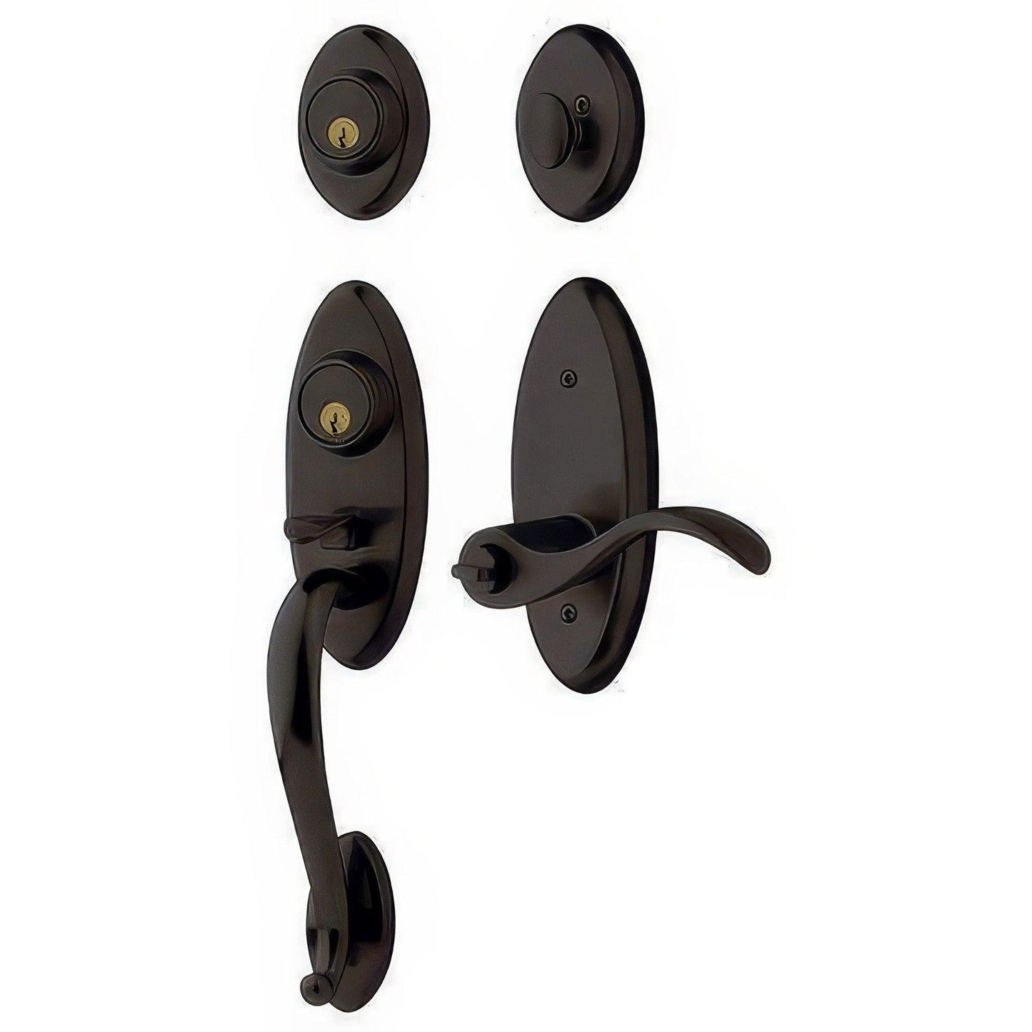 Baldwin 85345.2DCL Left Hand Landon Double Cylinder Two Point Handleset