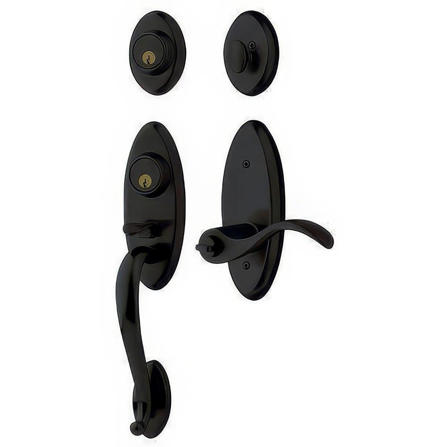 Baldwin 85345.2DCR Right Hand Landon Double Cylinder Two Point Handleset