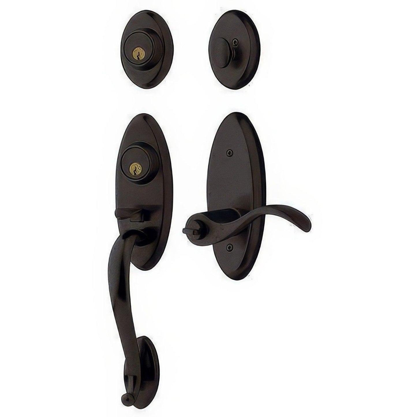 Baldwin 85345.2DCL Left Hand Landon Double Cylinder Two Point Handleset