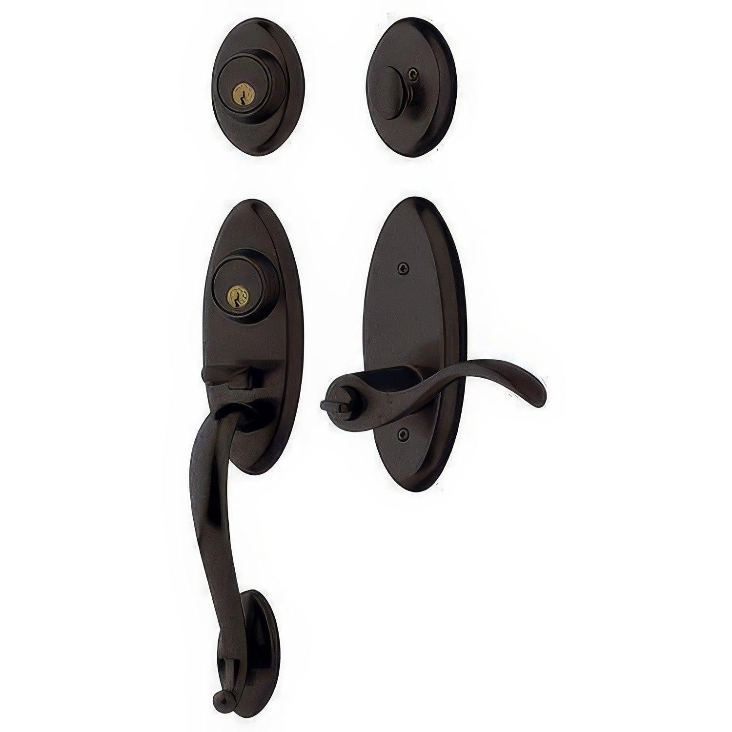 Baldwin 85345.2DCL Left Hand Landon Double Cylinder Two Point Handleset