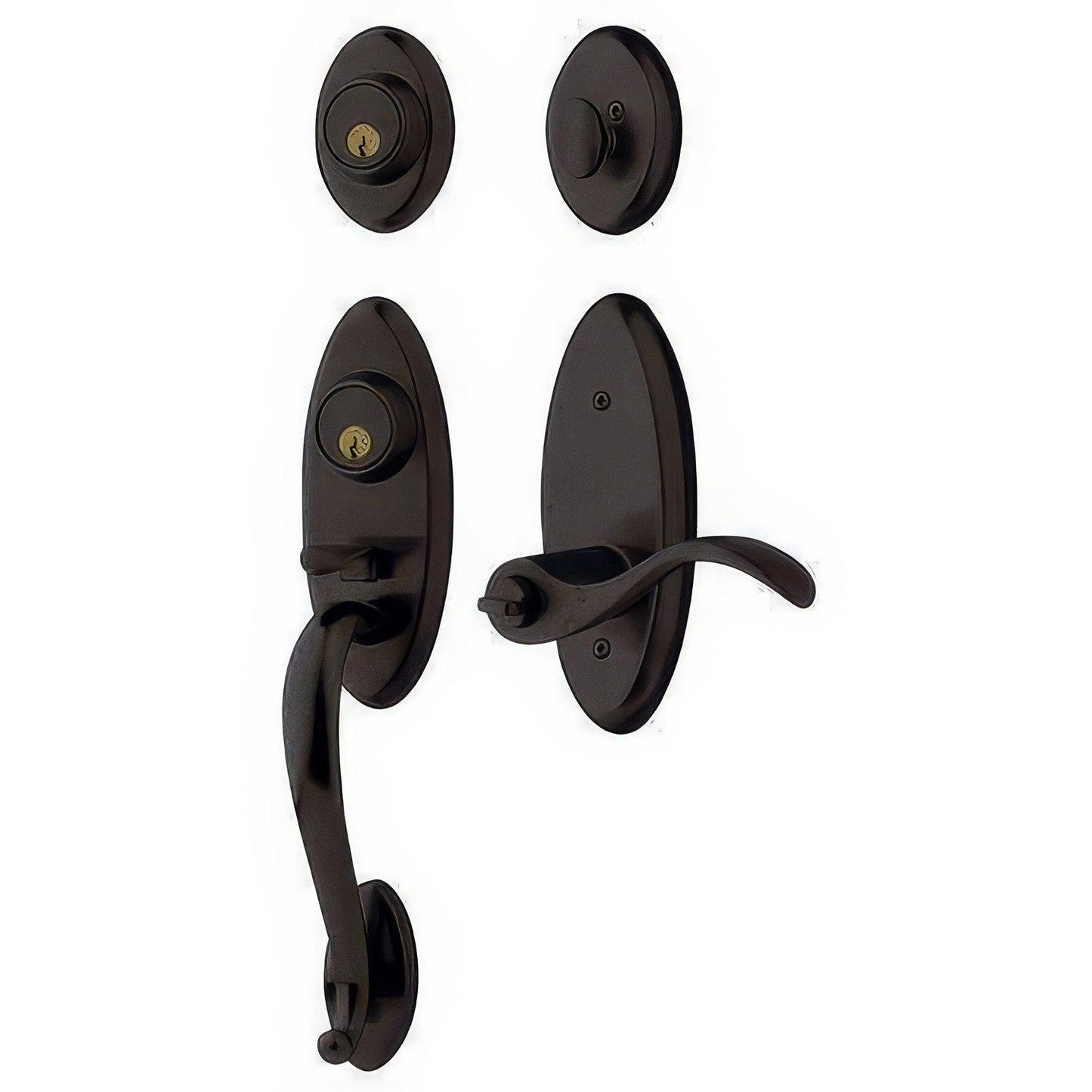 Baldwin 85345.2DCR Right Hand Landon Double Cylinder Two Point Handleset