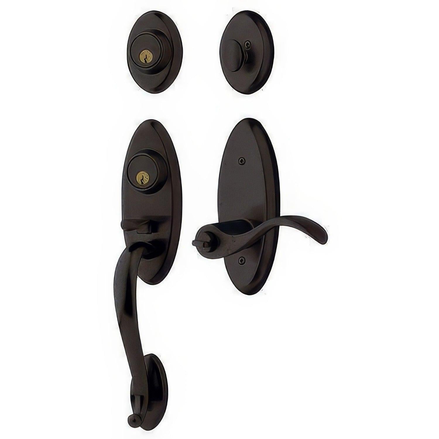 Baldwin 85345.2DCR Right Hand Landon Double Cylinder Two Point Handleset