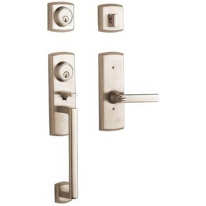 Baldwin 85385.2RH Right Hand Soho Single Cylinder Handleset with Soho Interior Lever