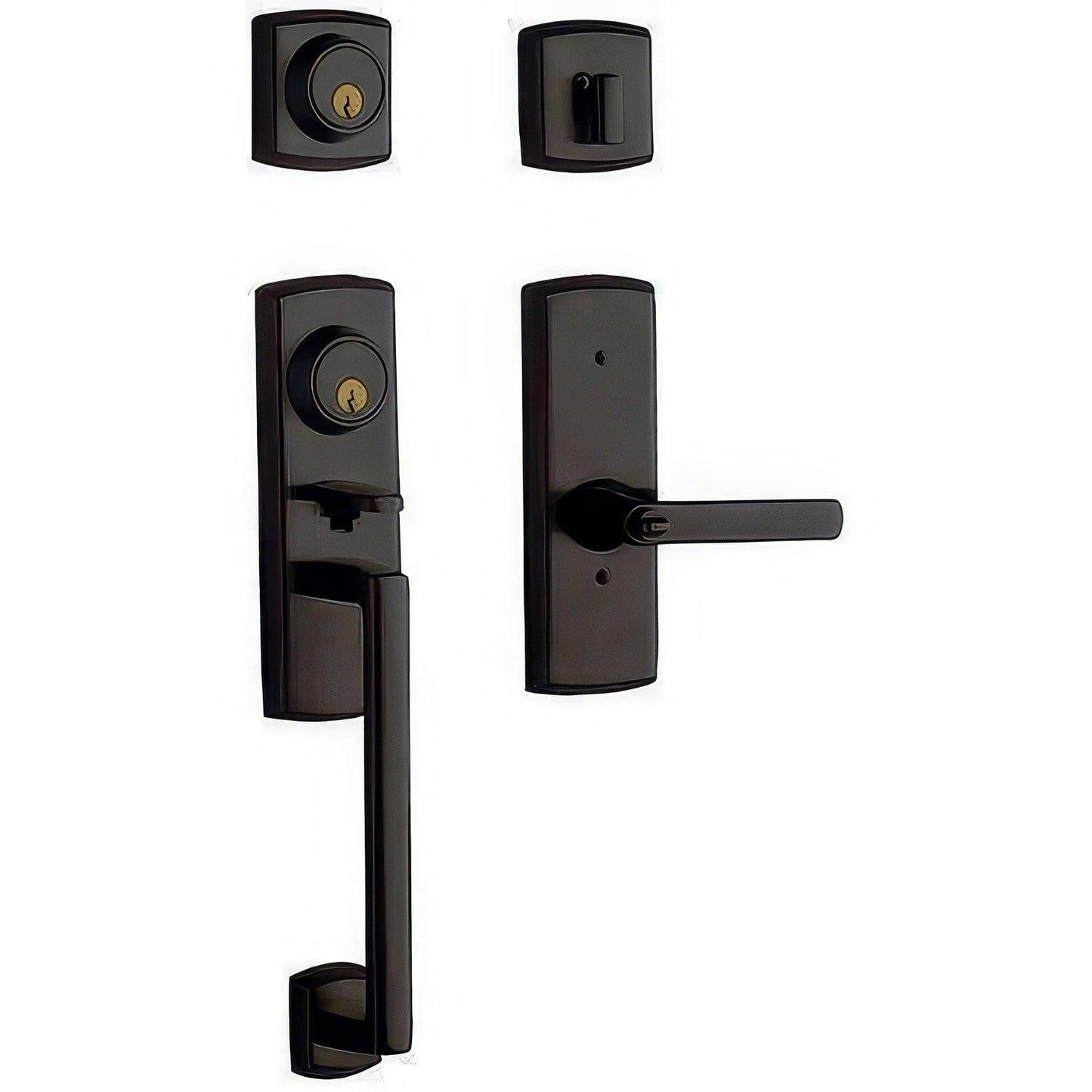 Baldwin 85385.2RH Right Hand Soho Single Cylinder Handleset with Soho Interior Lever