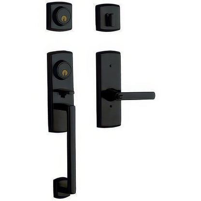 Baldwin 85385.2RH Right Hand Soho Single Cylinder Handleset with Soho Interior Lever
