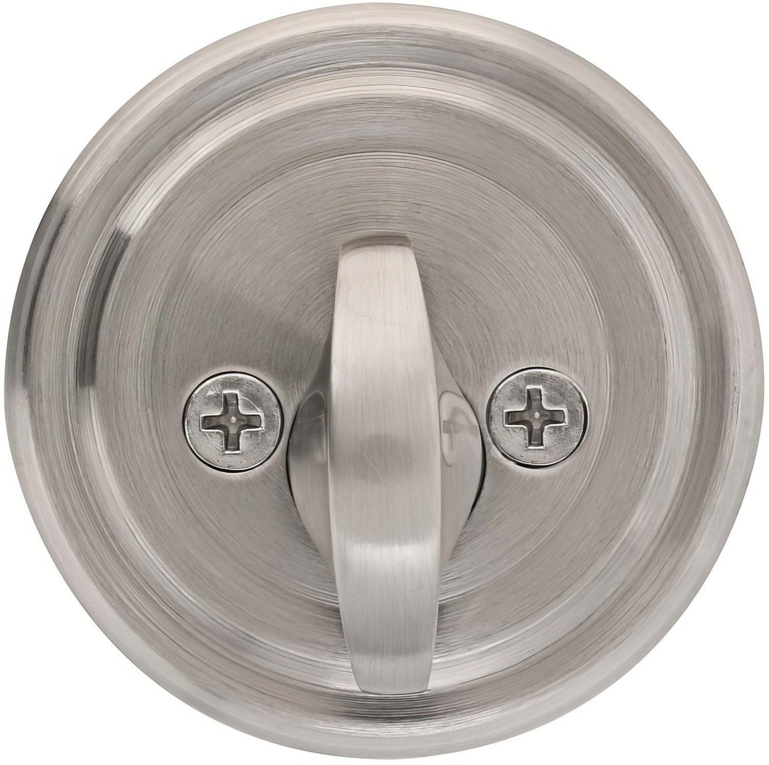 Emtek Regular Style Classic Brass One-Sided Deadbolt.