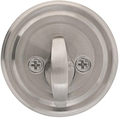 Emtek Regular Style Classic Brass One-Sided Deadbolt.
