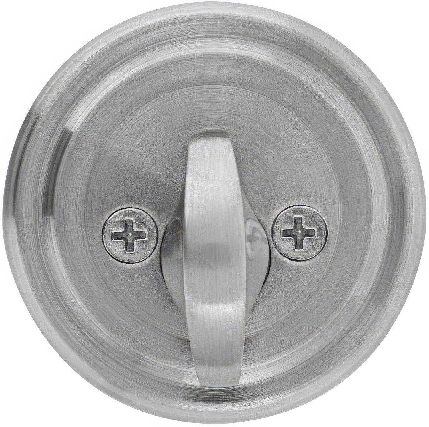 Emtek Regular Style Classic Brass One-Sided Deadbolt.