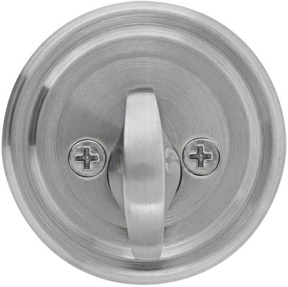 Emtek Regular Style Classic Brass One-Sided Deadbolt.