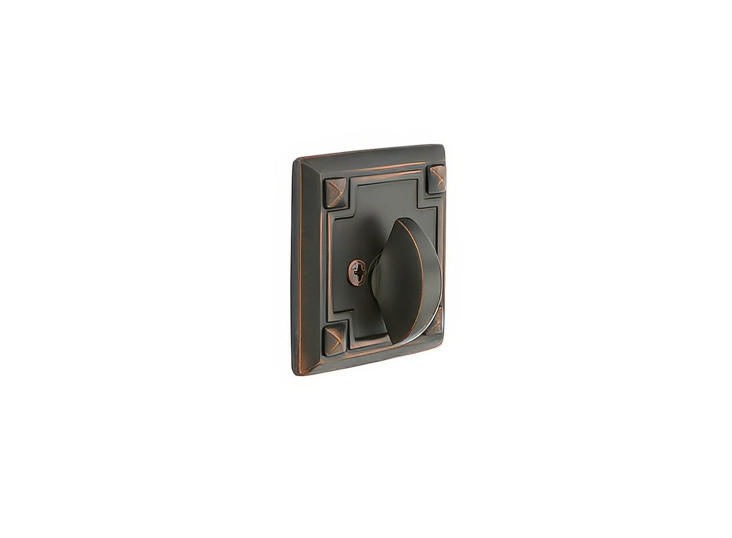 Emtek Arts and Crafts Style Designer Brass One-Sided Deadbolt