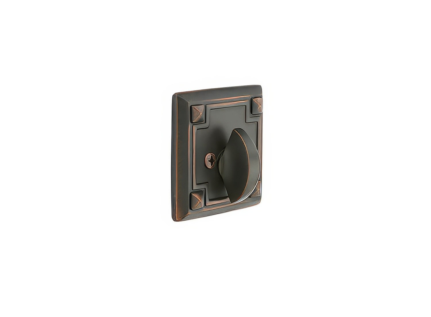 Emtek Arts and Crafts Style Designer Brass One-Sided Deadbolt