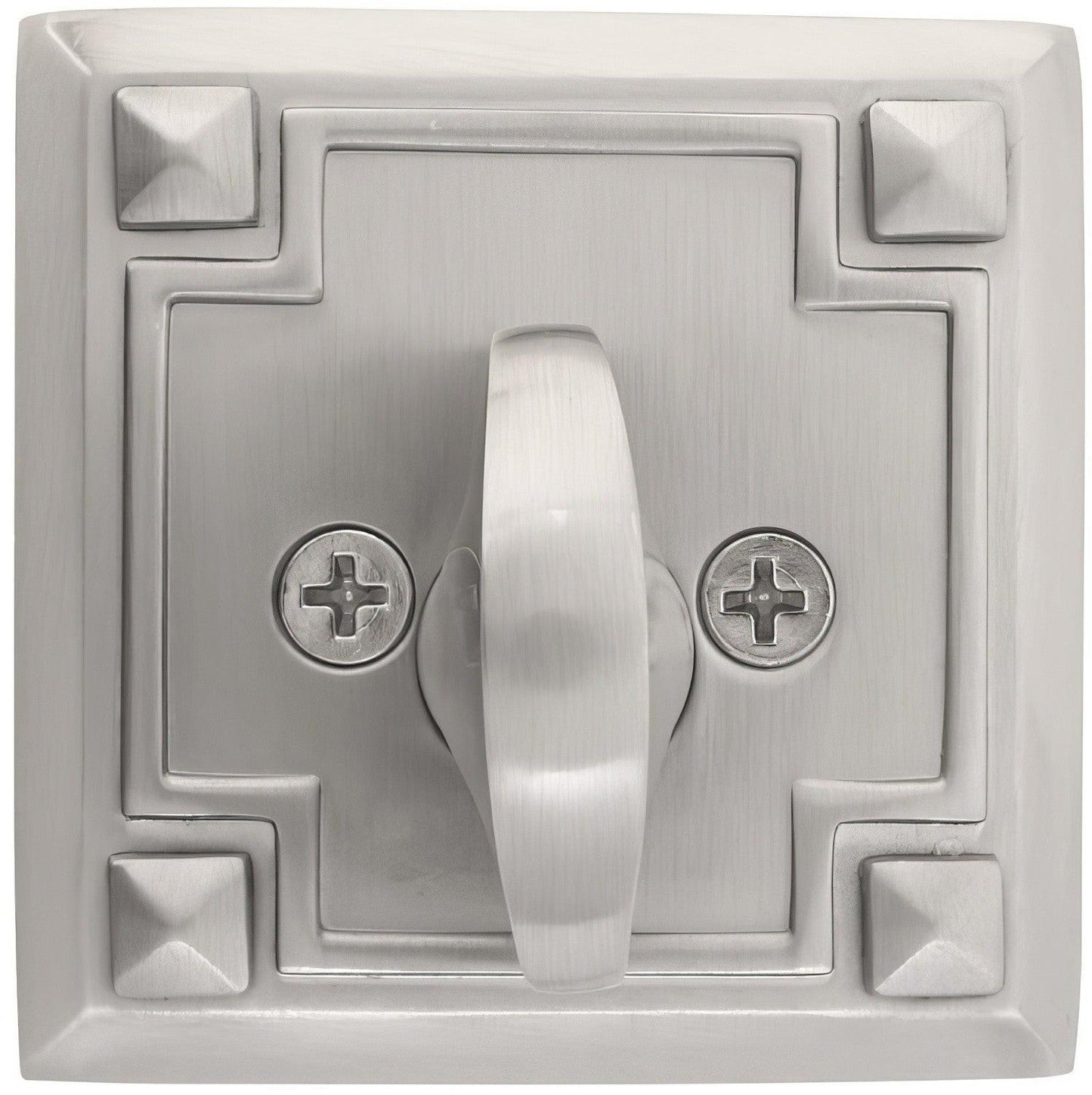 Emtek Arts and Crafts Style Designer Brass One-Sided Deadbolt.