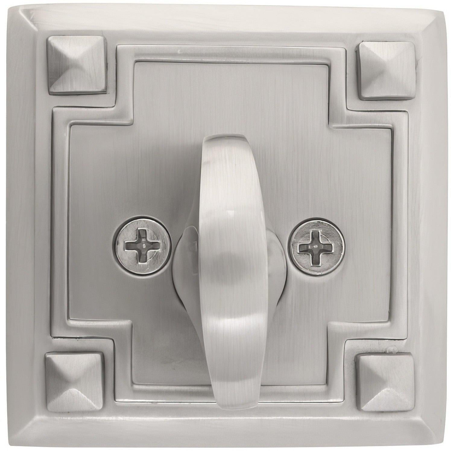 Emtek Arts and Crafts Style Designer Brass One-Sided Deadbolt.