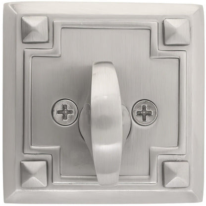 Emtek Arts and Crafts Style Designer Brass One-Sided Deadbolt.