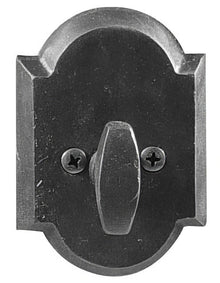 Emtek #1 Style Sandcast Bronze One-Sided Deadbolt.