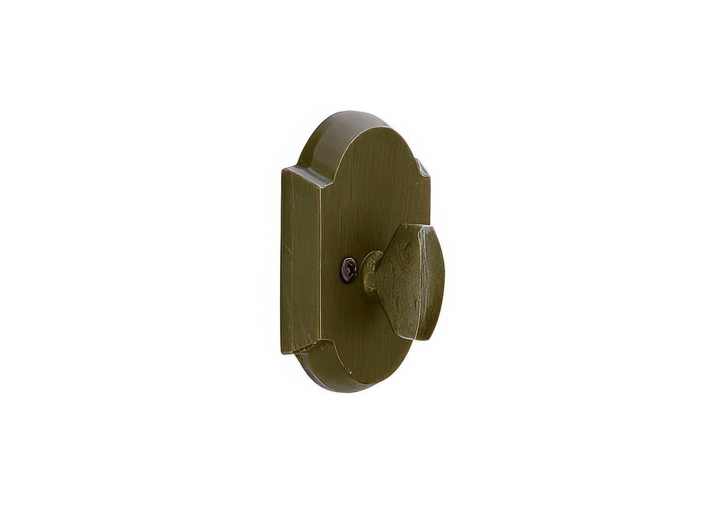 Emtek #1 Style Sandcast Bronze One-Sided Deadbolt.