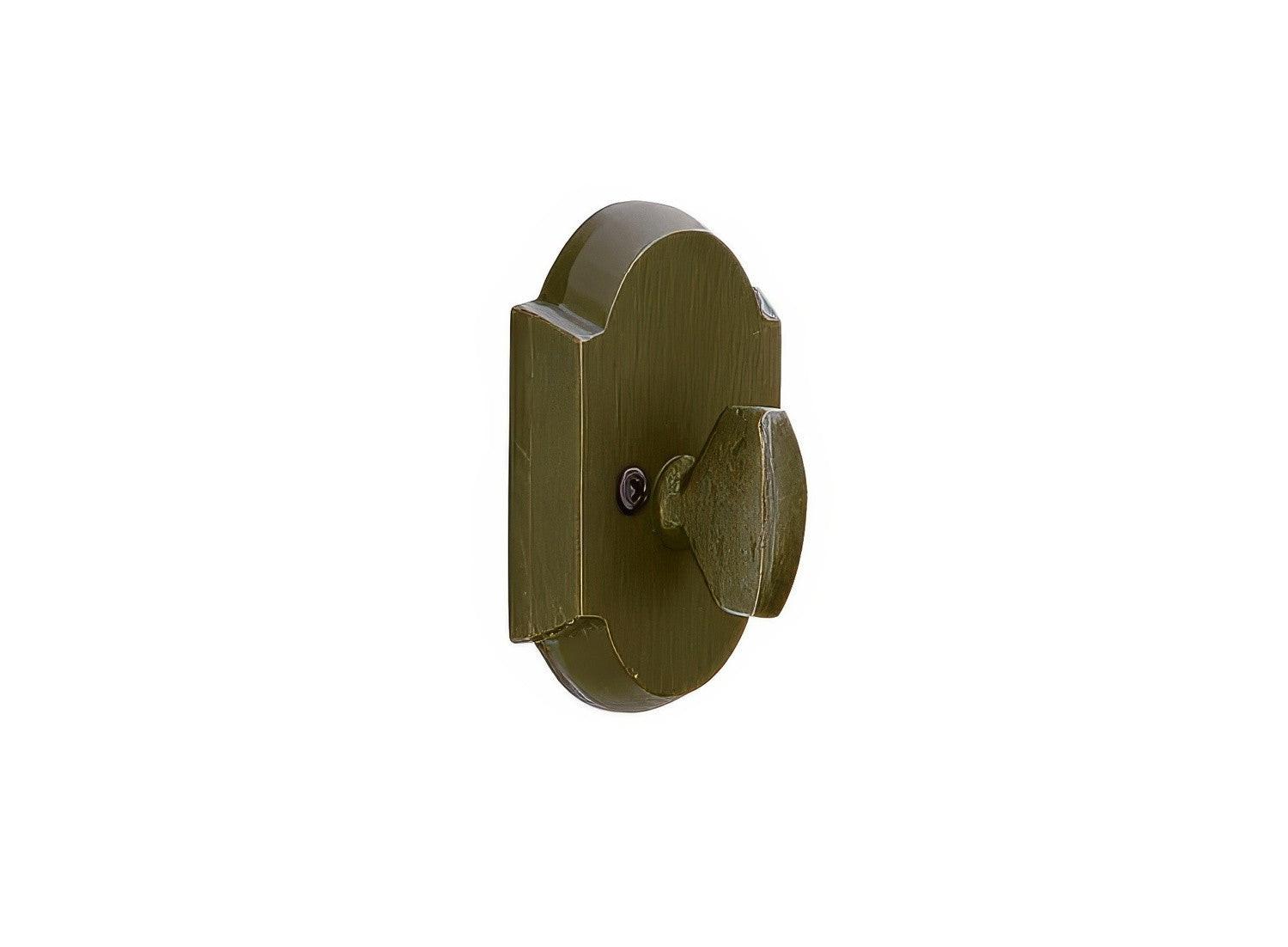 Emtek #1 Style Sandcast Bronze One-Sided Deadbolt.