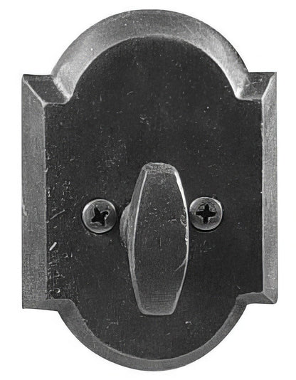 Emtek #1 Style Sandcast Bronze One-Sided Deadbolt.