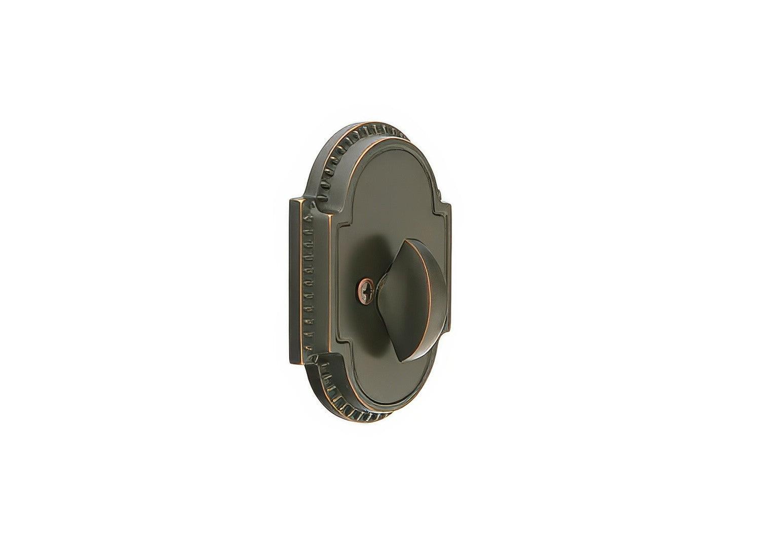 Emtek Knoxville Style Designer Brass One-Sided Deadbolt.