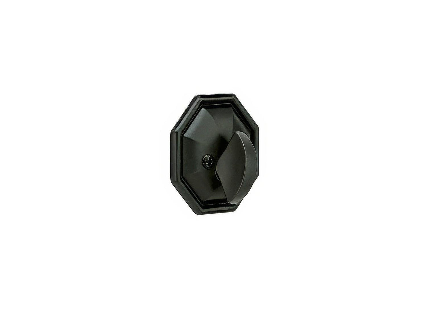 Emtek Octagon Style Tuscany Bronze One-Sided Deadbolt.
