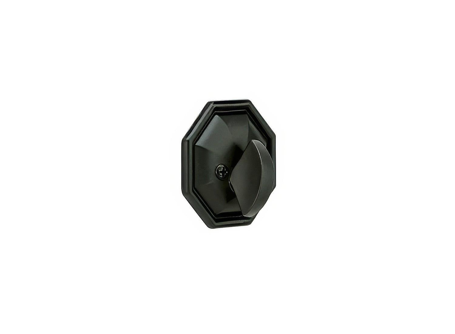 Emtek Octagon Style Tuscany Bronze One-Sided Deadbolt.