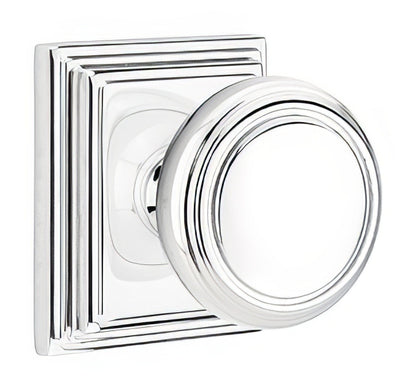 Emtek 8561NWUS Norwich Knob Dummy Pair with Wilshire Rose