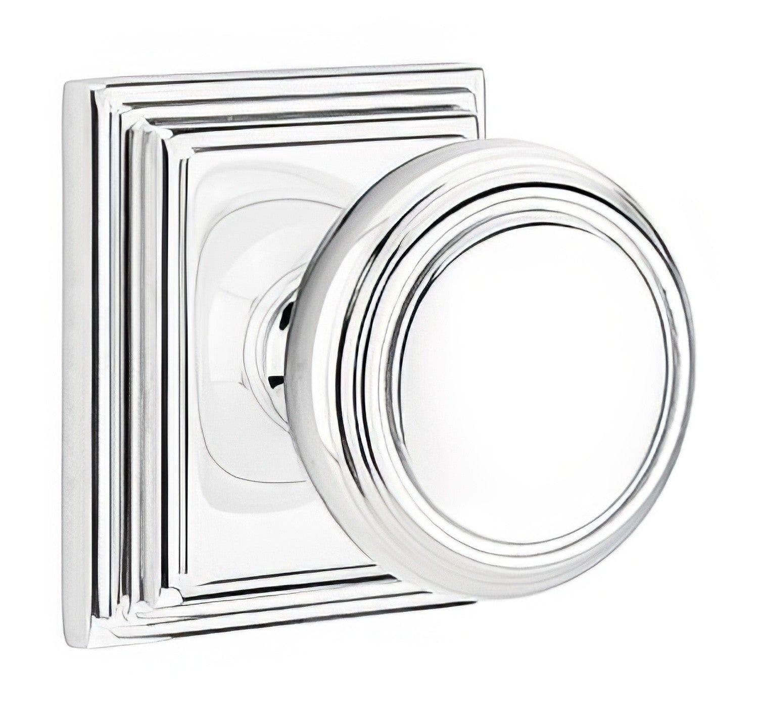 Emtek 8561NWUS Norwich Knob Dummy Pair with Wilshire Rose.