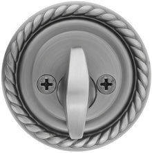 Emtek Rope Style Designer Brass One-Sided Deadbolt.