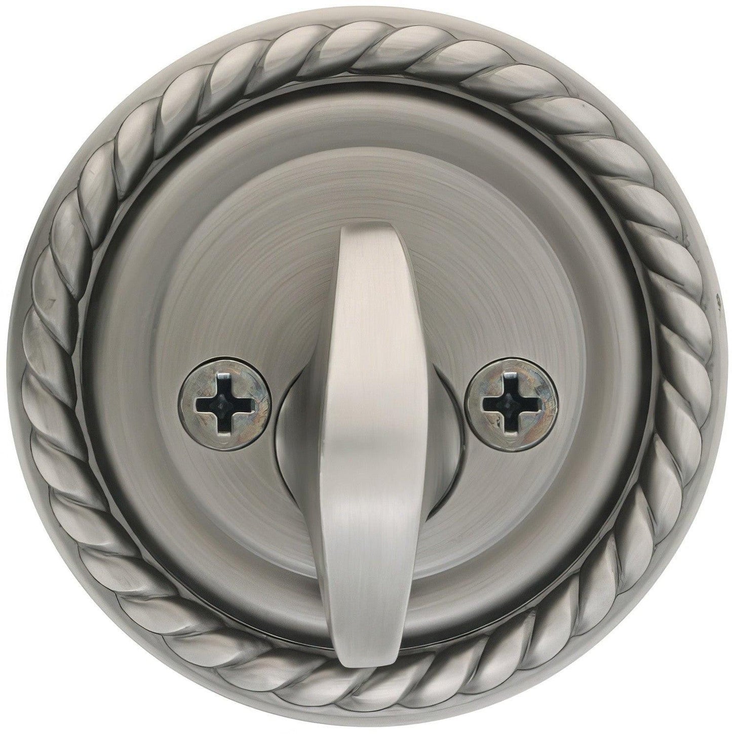 Emtek Rope Style Designer Brass One-Sided Deadbolt.