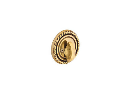 Emtek Rope Style Designer Brass One-Sided Deadbolt.