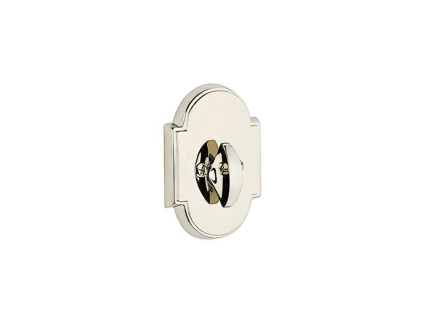Emtek #8 Style Brass Modern One-Sided Deadbolt.