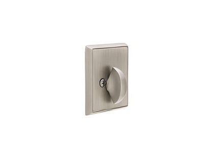 Emtek Rectangular Style Brass Modern One-Sided Deadbolt.