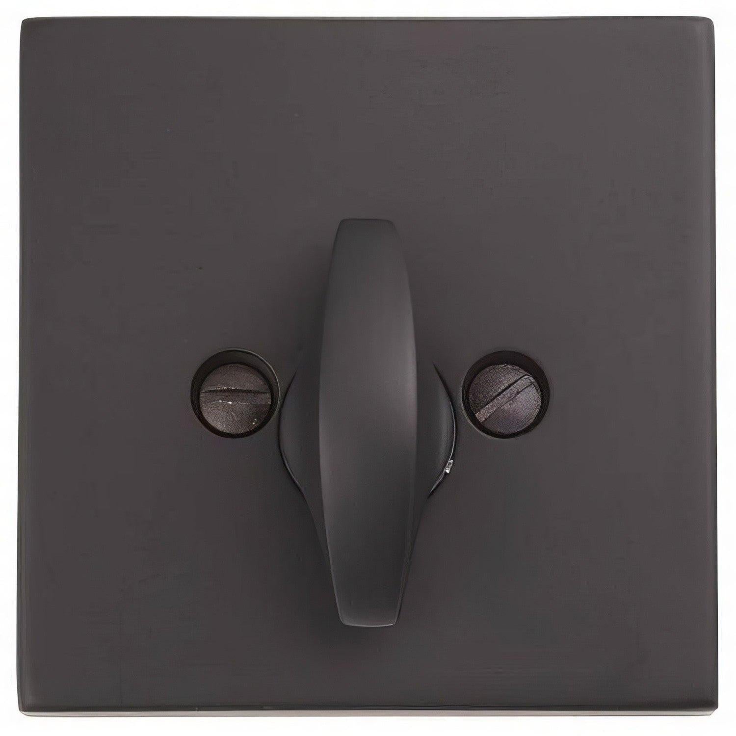 Emtek 8569US Square Style Brass Modern One-Sided Deadbolt.