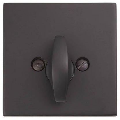 Emtek 8569US Square Style Brass Modern One-Sided Deadbolt.