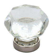 Emtek 86010US14 Old Town Clear 1" Cabinet Knob Polished Nickel Lifetime Finish.