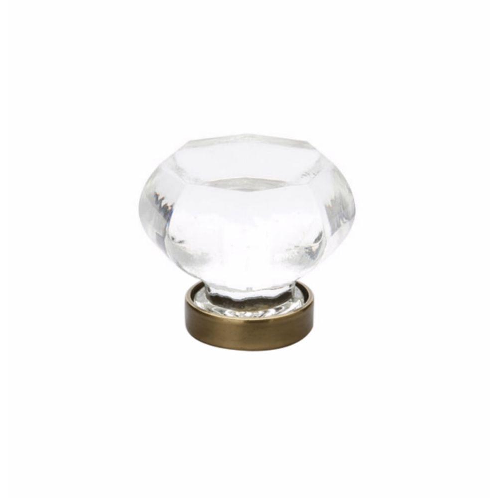 Emtek 86010US7 Old Town Clear 1" Cabinet Knob French Antique Brass Finish.
